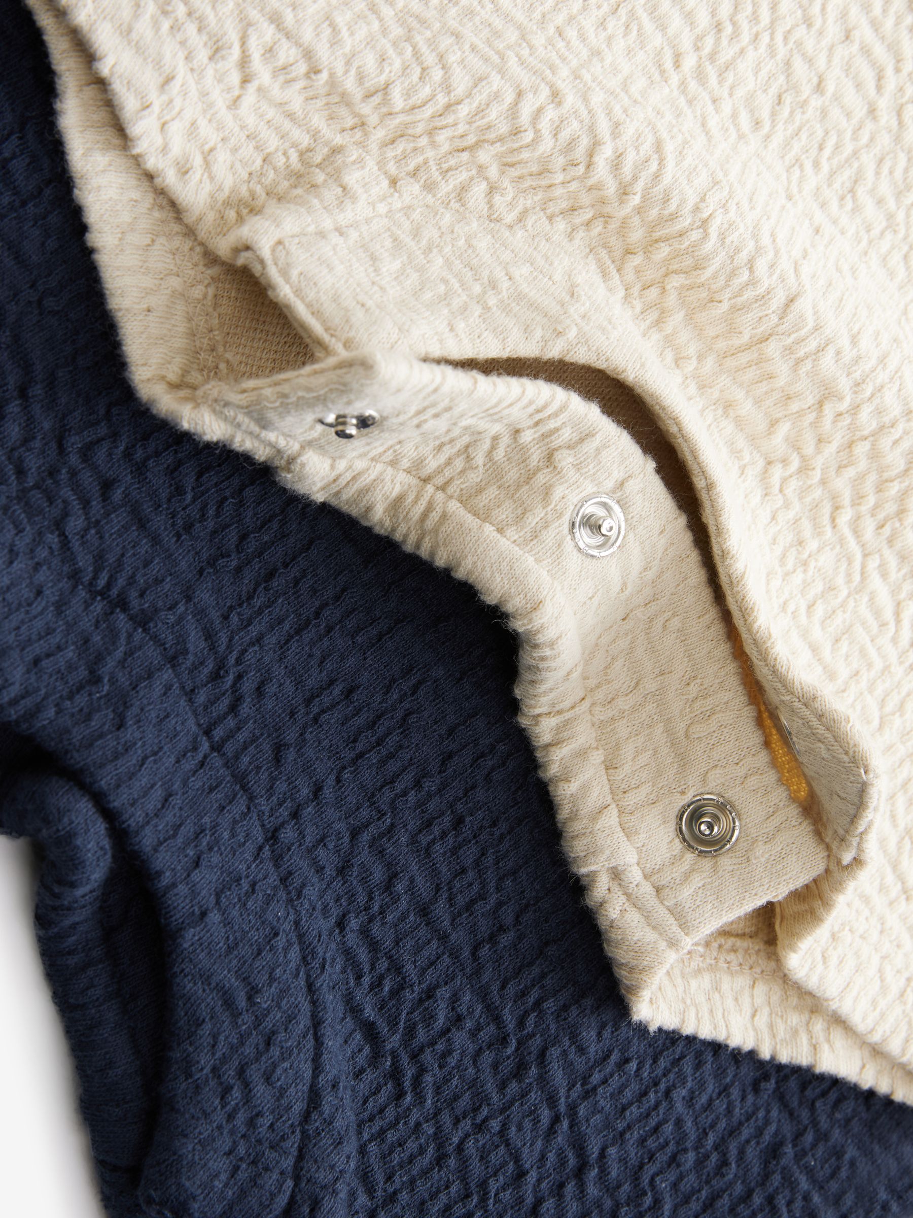 Baker by Ted Baker marineblauwe/kiezelkleurige rompers met textuur verpakking van 2