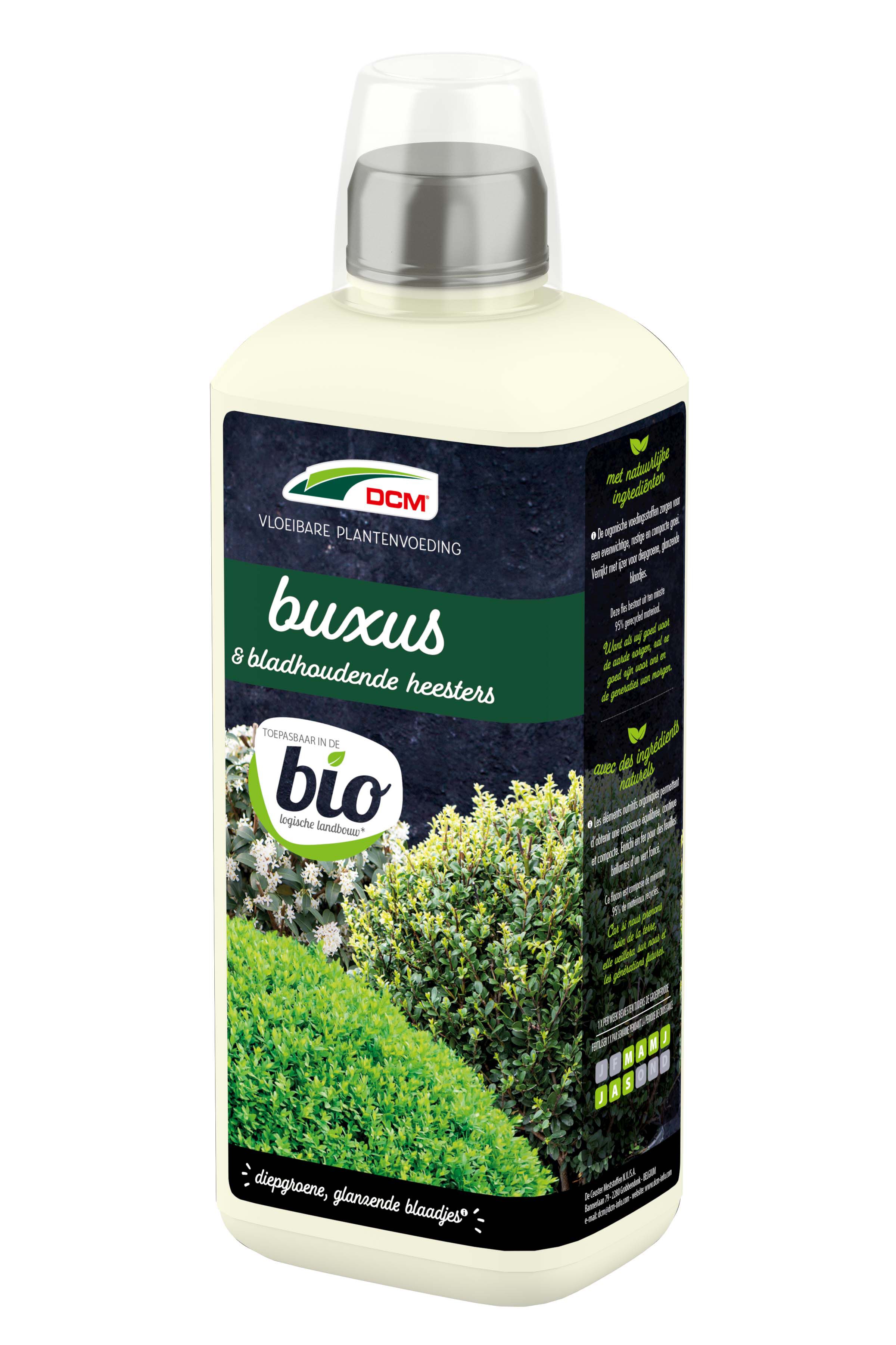 DCM Vloeibare Meststof Buxus & Bladhoudende heesters - Siertuinmeststof - 800 Milliliter