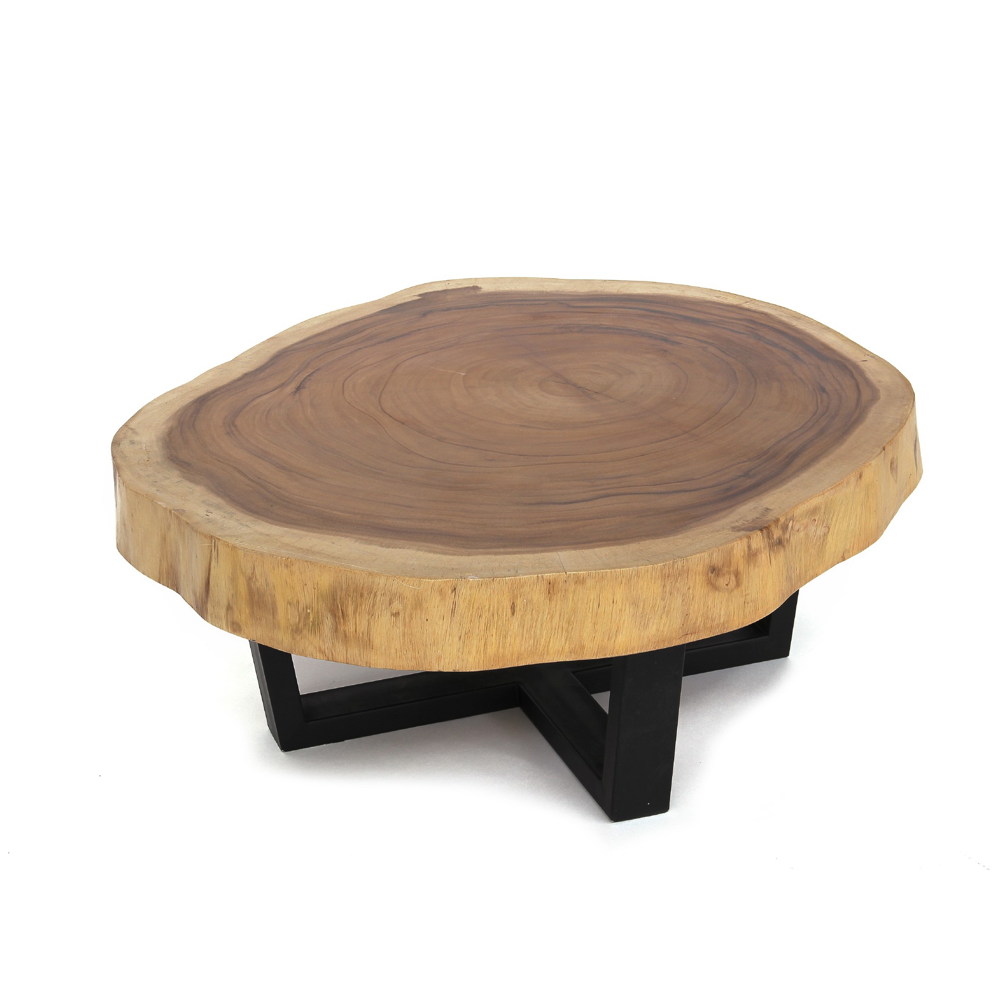 Baumscheiben-Couchtisch, Ø ca. 100 cm, H 37 cm von fischer's lagerhaus