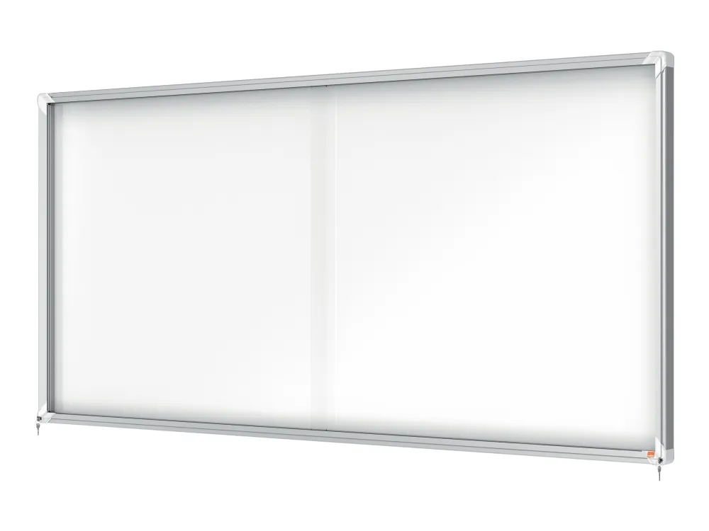 Nobo Premium Plus magnetisk låsbart opslagsskab med skydelåge 27xA4 Hvid