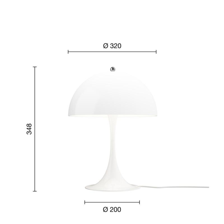 Louis Poulsen Panthella tafellamp V2 Ø32 Opal Beige