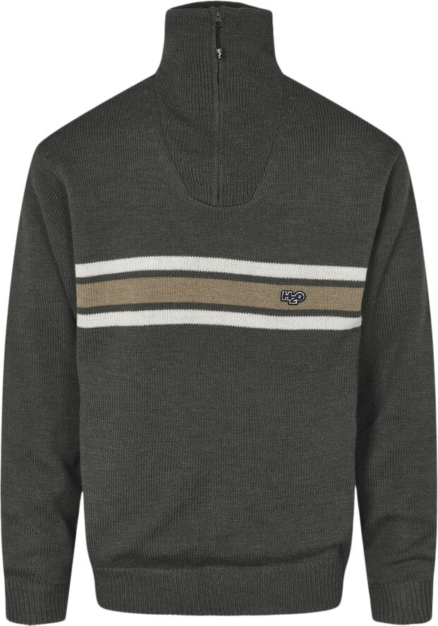 H2O Icon Stripe Wind Knit striktrøje Grøn