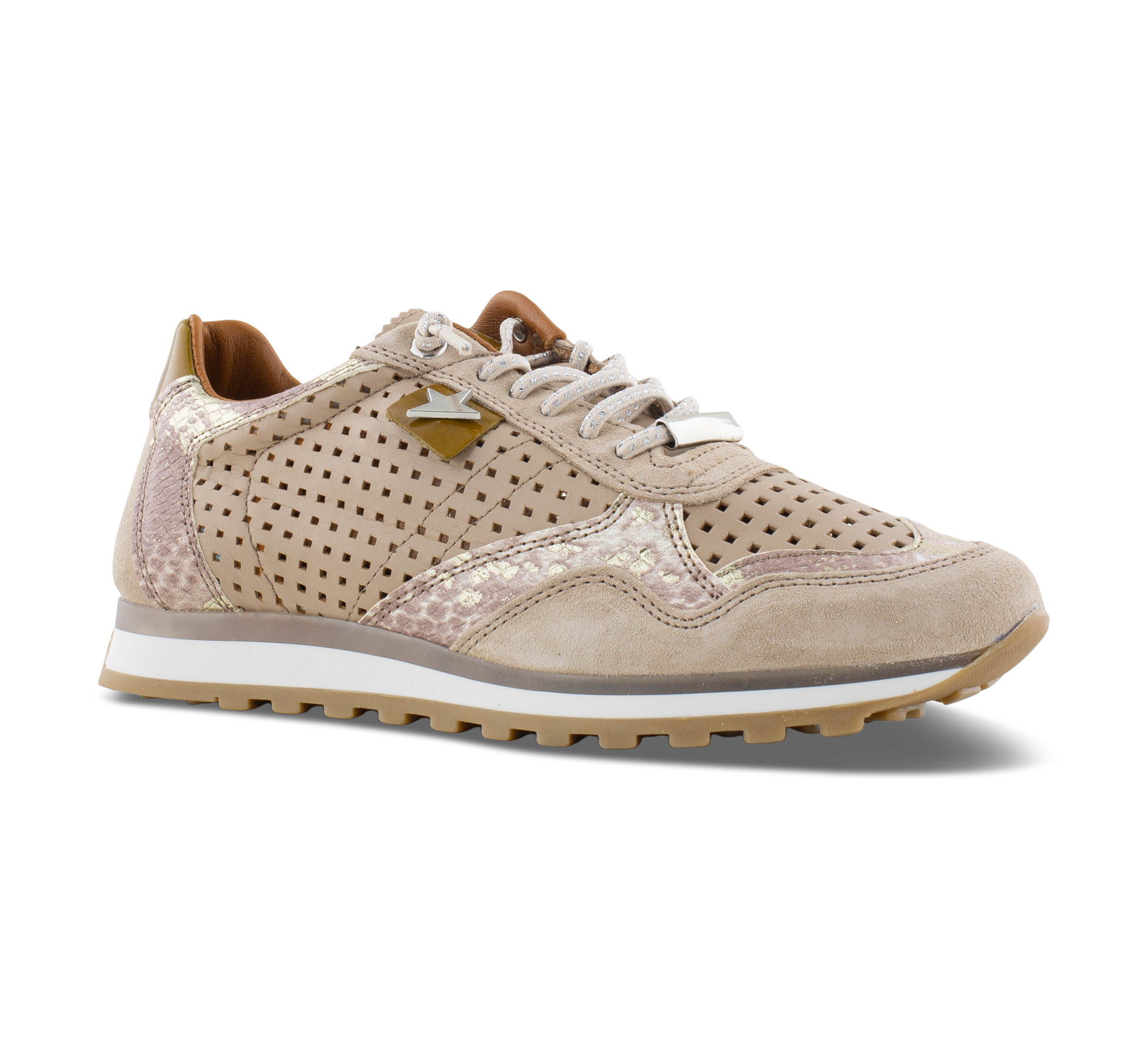 1874 by Walder Sneaker low beige/taupegrau