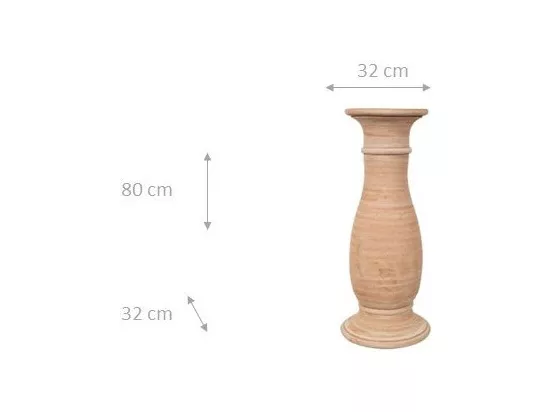 BISCOTTINI Vase - Finition terre cuite - Extérieur - Jardin - Présentoir - Décoratif - Porte-plante - Porte-fleurs - Salon - Salle à manger - Chambre - Cuisine - 32x80 cm