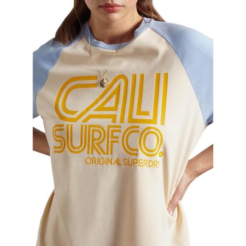 Superdry - CALI SURF RAGLAN TSHIRT DRESS Amarillo