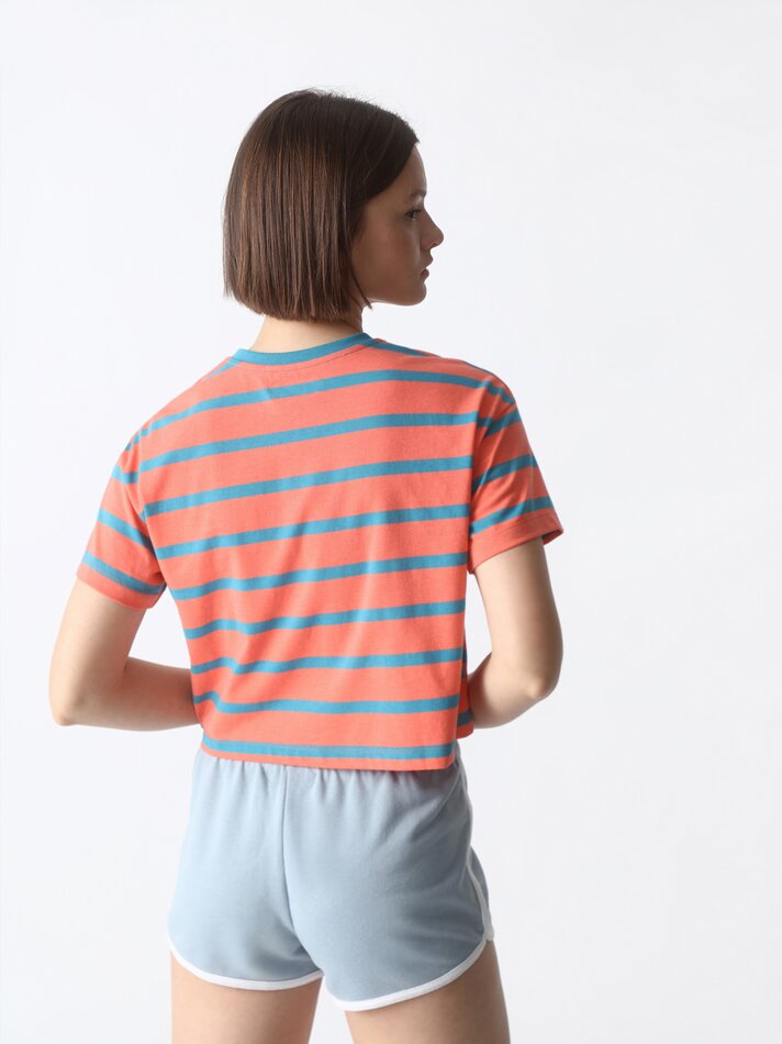 Camiseta cropped do Mickey Mouse ©DS - Laranja