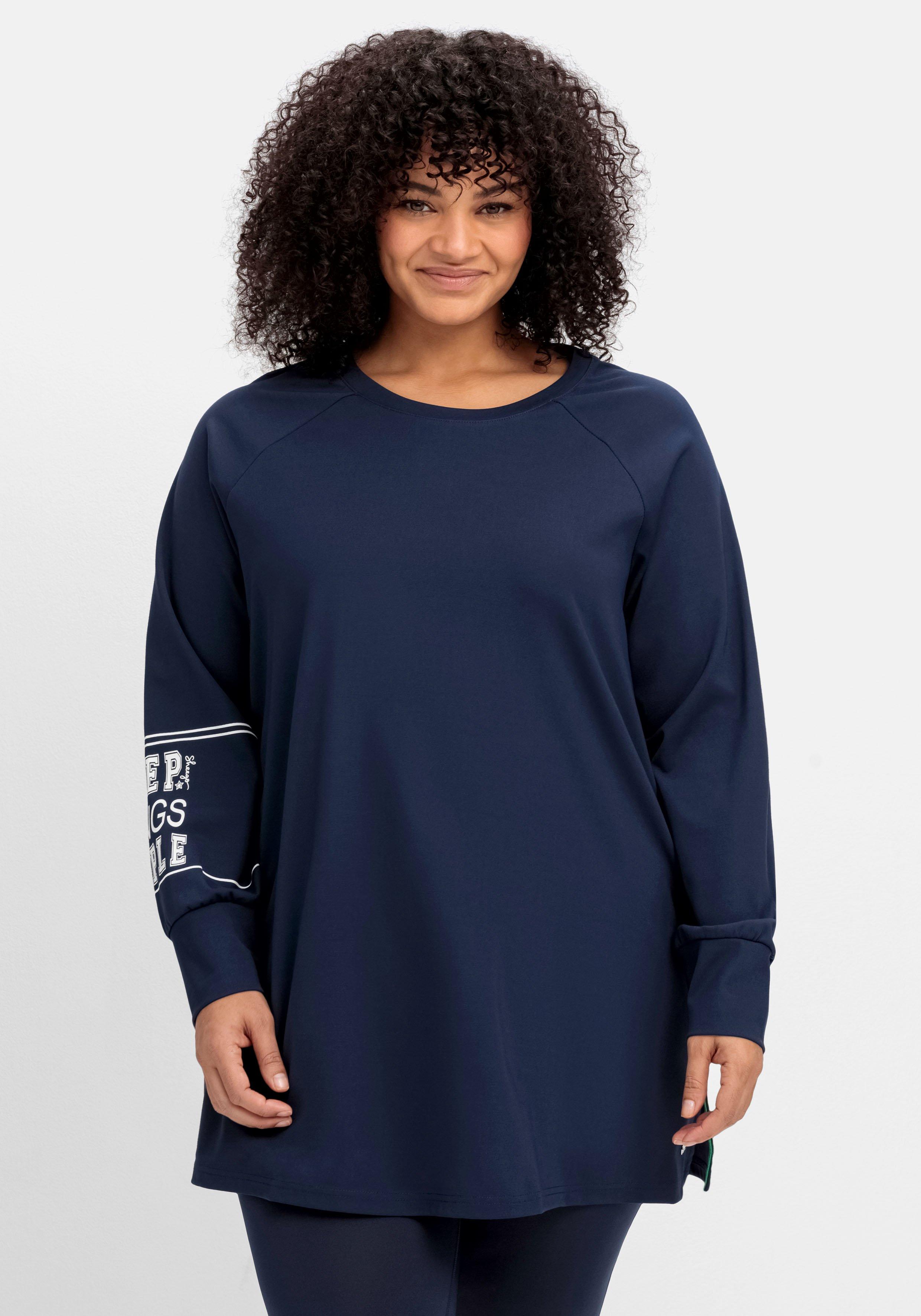 Sweatshirt aus Funktionsmaterial, mit Ärmeldruck