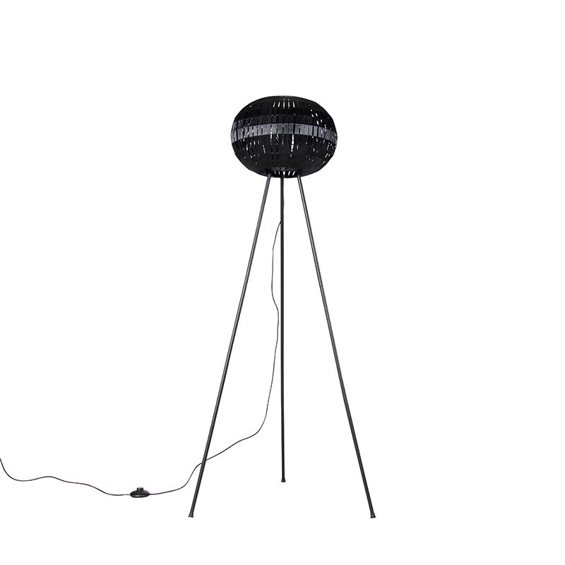 Moderne vloerlamp tripod zwart - Zoë
