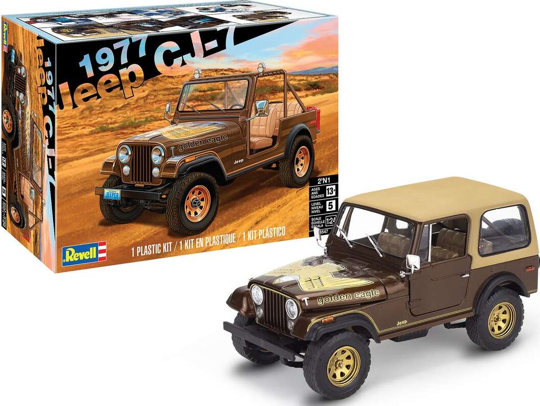 Revell - 1977 Jeep Cj-7 Modelbil Byggesæt - 1:24 - 14547