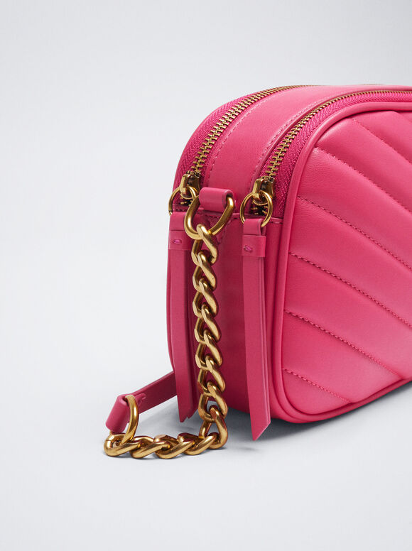 Bolsa de ombro acolchoada - Rosa