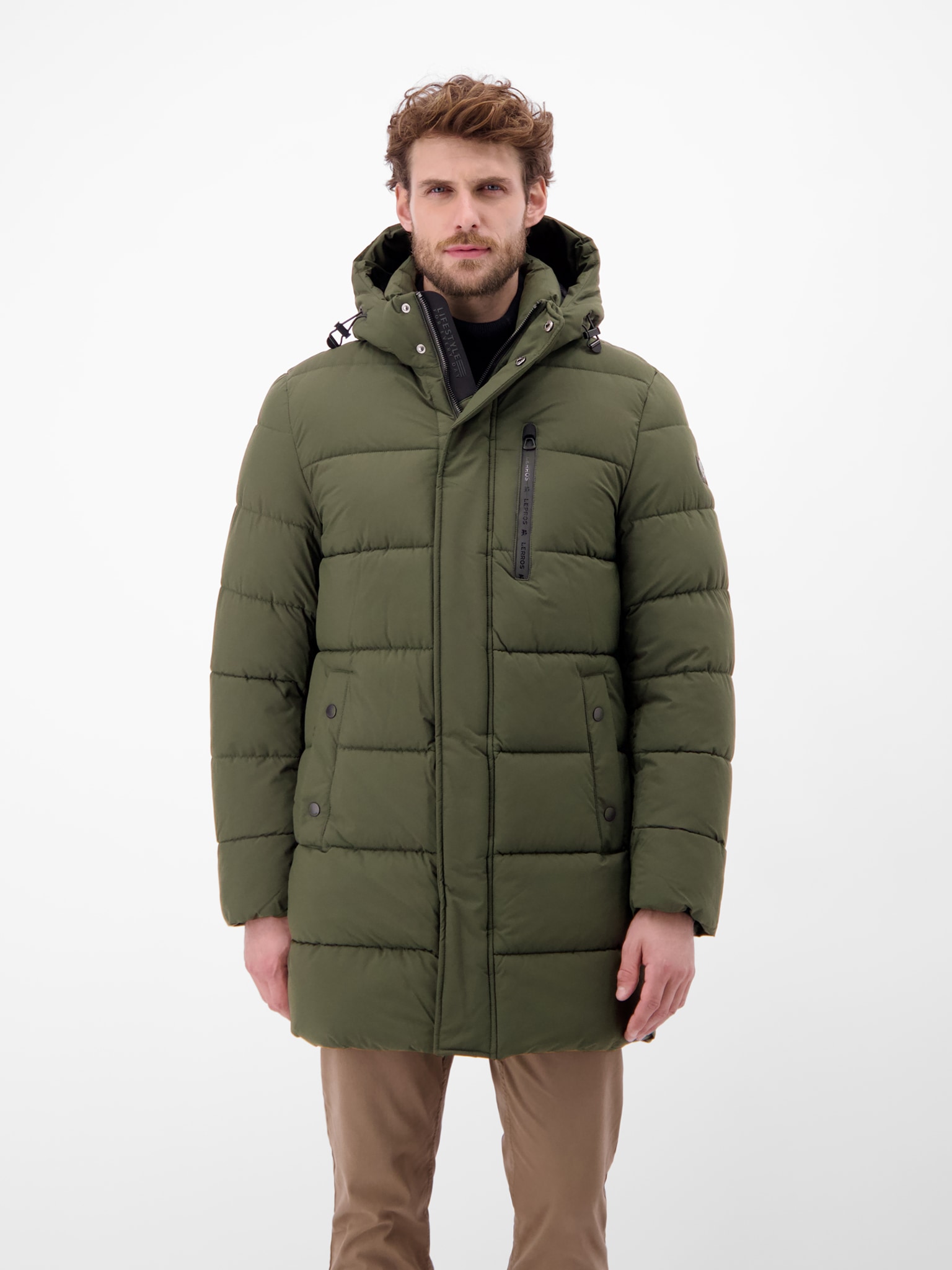 LERROS Steppjacke mit Kapuze Winterjacke mit Kapuze und Kordelzug