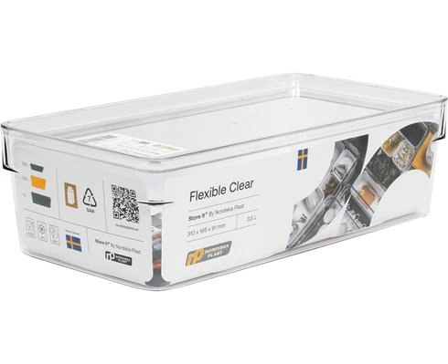 Nordiska Plast Oppbevaringsboks Flexible Clear 3,5L