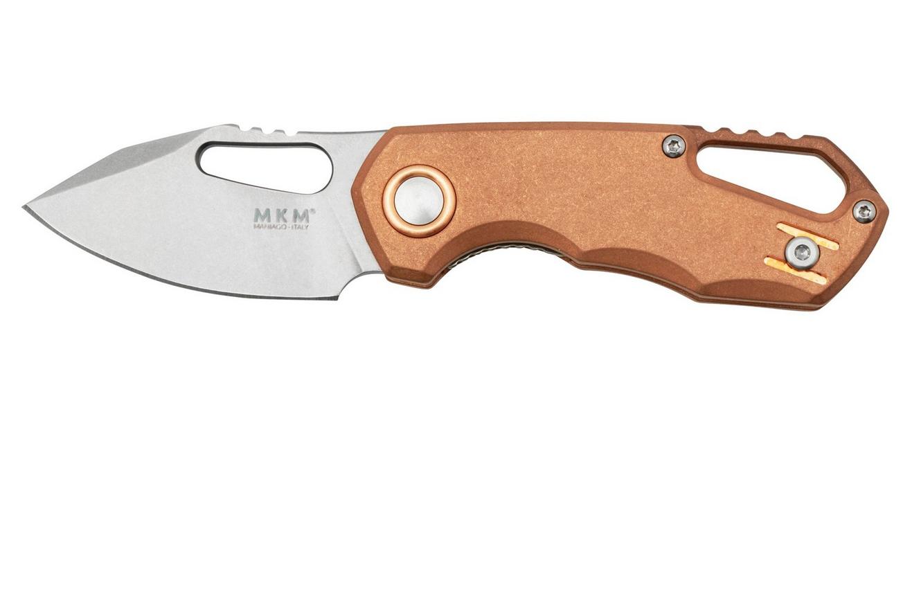 MKM Isonzo FX03-3CO Clip Point Stonewashed, Copper zakmes, Jesper Voxnaes design