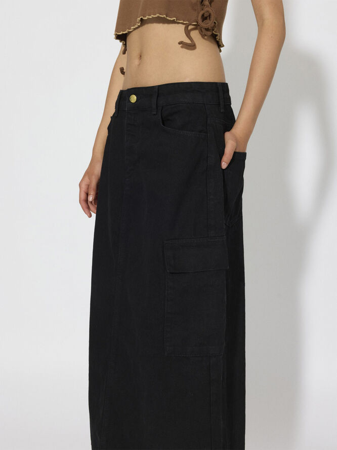 Something New SNVENUS HR MAXI SKIRT - WST Black