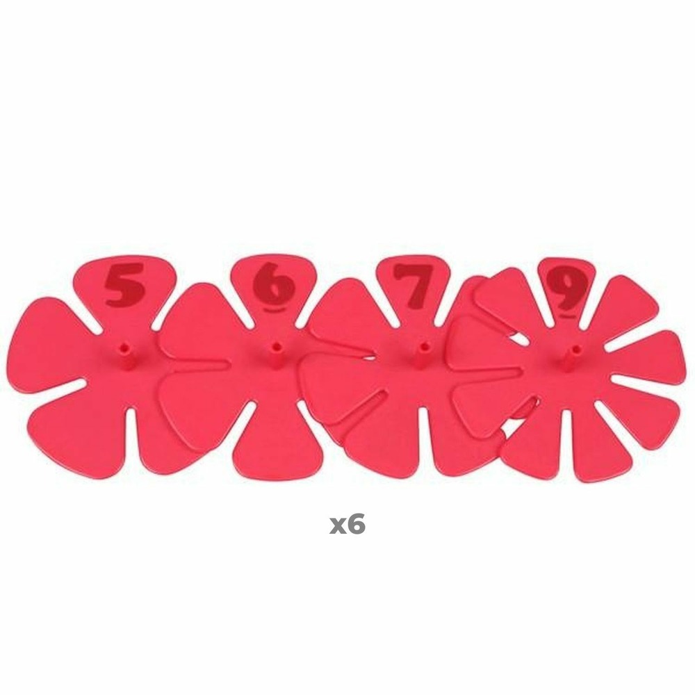 6 kits de 4 marque-parts de gâteaux 5, 6, 7 et 9 parts