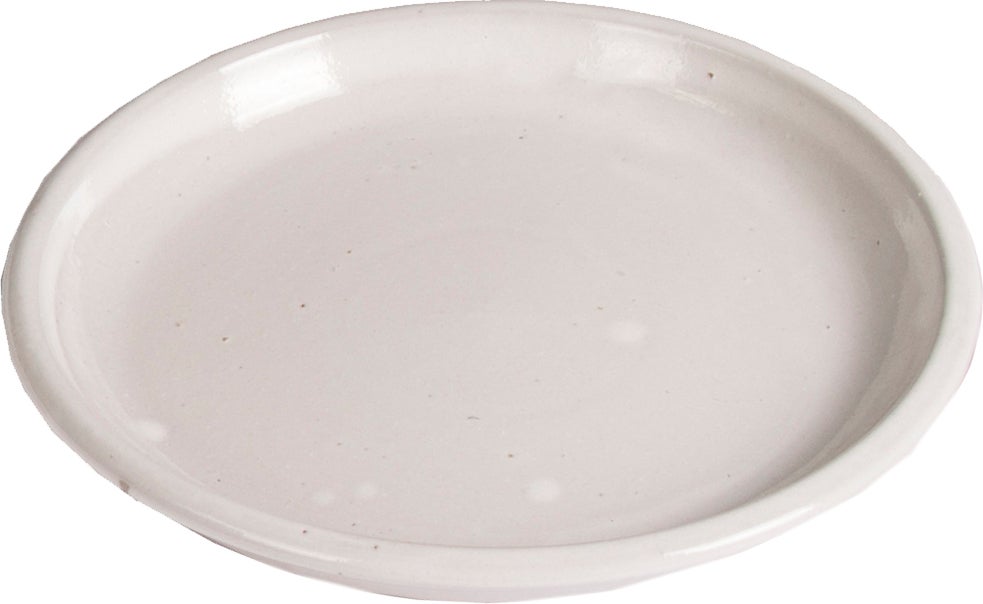Mega Collections plantenschotel Glazed wit D 29 H 3 cm