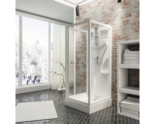 Complete douche-unit SCHULTE Juist Express Plus 80 x 80 x 190 cm alpinewit