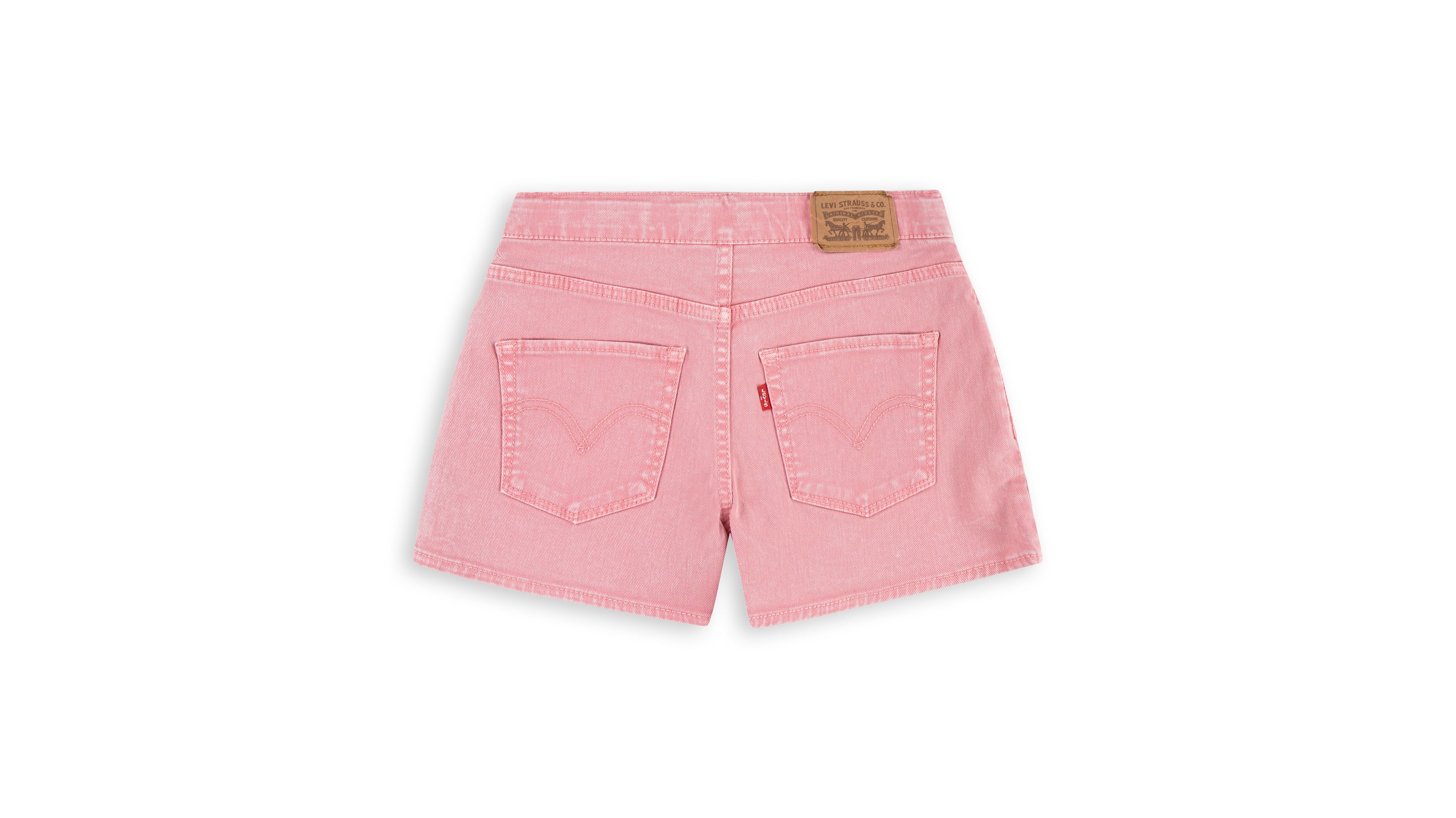 Jupe-short denim teinture par pigment - Quartz Pink - Rose