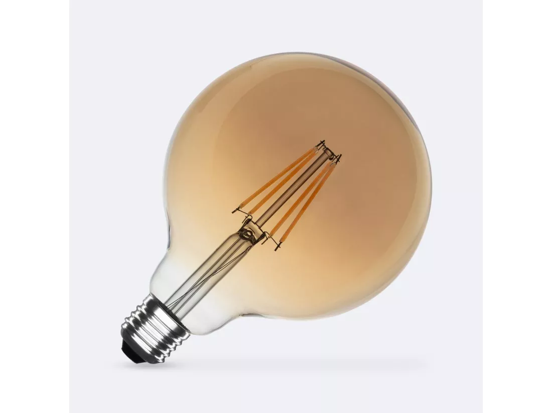 Ampoule LED Filament E27 8W 750 lm G125 Gold No Flicker 2700K Blanc chaud