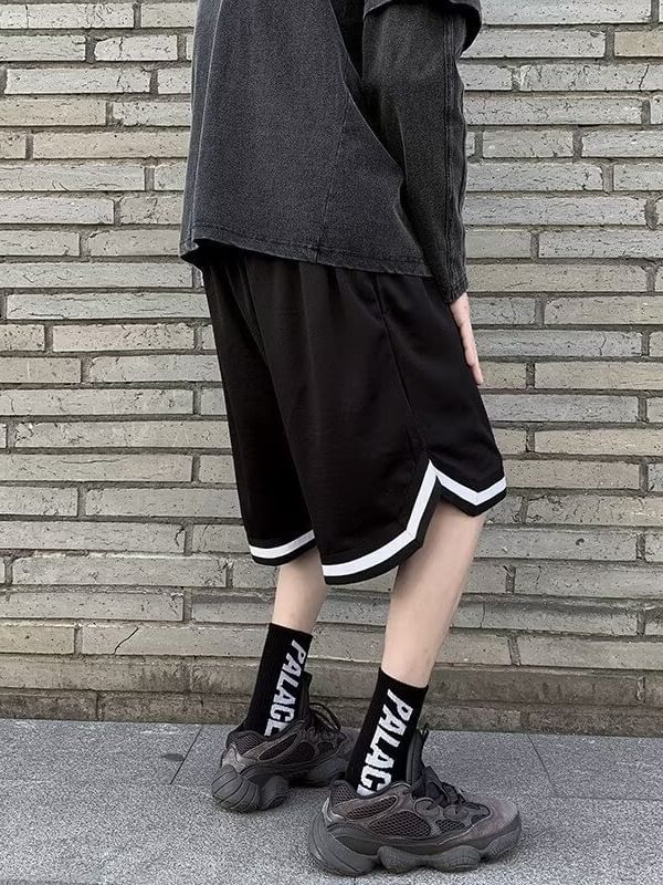 Lingaris - Shorts met trekkoord in de taille en contrasterende rand