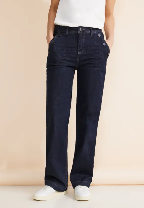 Casual Fit Jeans - dark blue rinsed wash