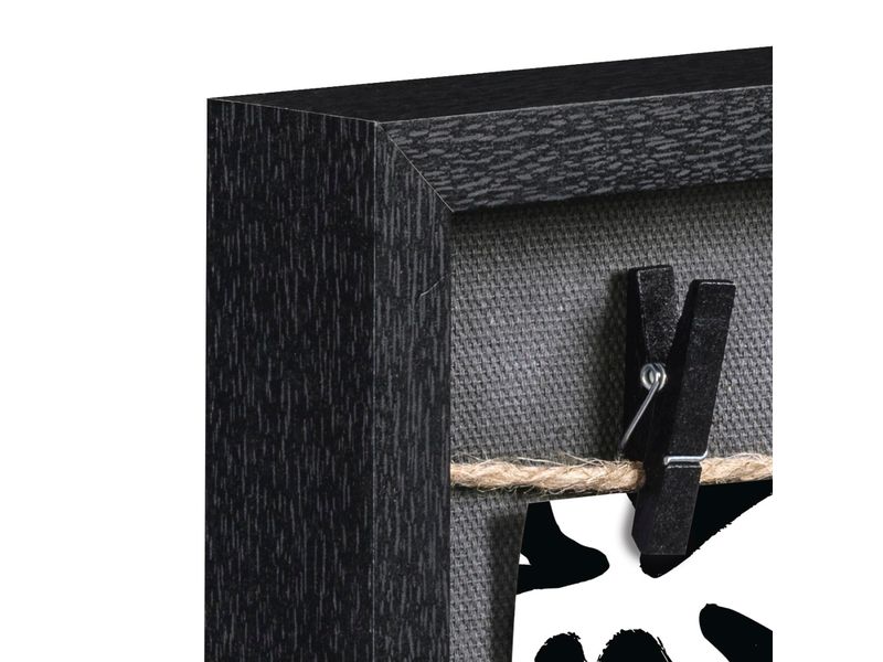 Hama Bilderrahmen Muro Schwarz, 16.5 x 21.5 cm Einzelbilderrahmen mit Schnur und Klammern