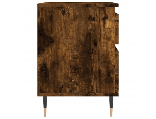 VIDAXL - Tables de chevet 2 pcs chêne fumé 40x35x50 cm bois ingénieri...
