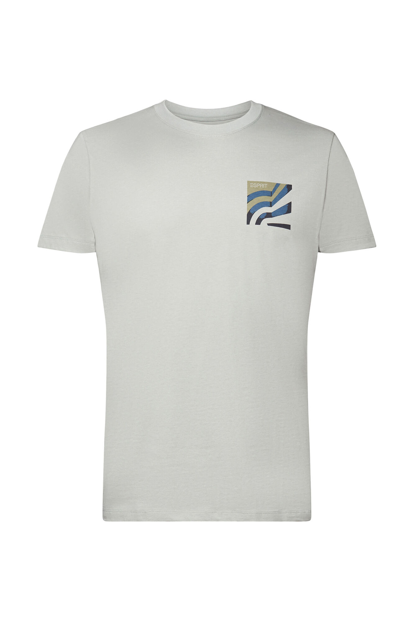 Camiseta de algodão de corte regular - Estampa cinza