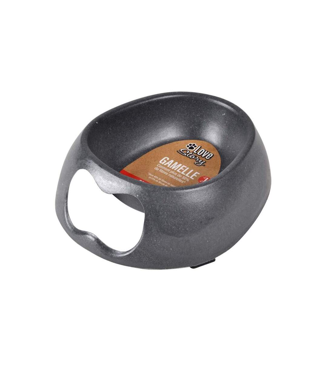 Paris Prix - Gamelle Pour Chien & Chat bambou 16cm Anthracite