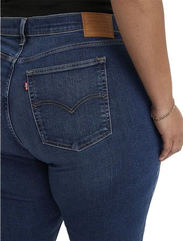 Levi's Plus - Jeans 721 High Rise Skinny - Blauw - Denim materiaal
