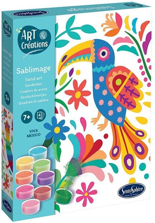 Sentosphère - Sablimage Set Viva Mexico - Zandkunst Speelgoed - Kleurrijk - 4 Illustraties