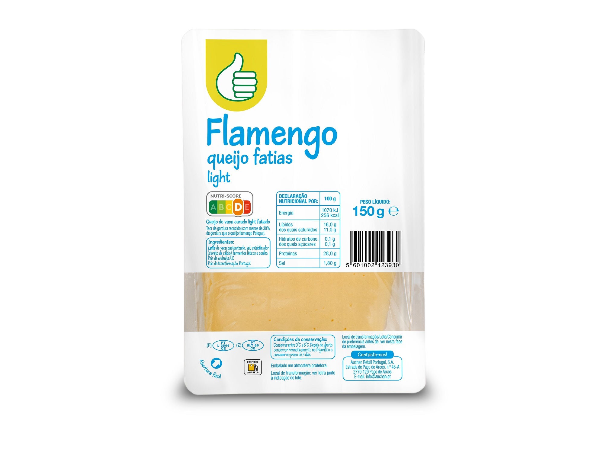 QUEIJO FLAMENGO POLEGAR FATIAS LIGHT 150G
