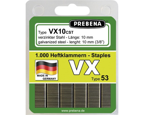 Nietjes Prebena Type VX10CST-B 1.000 stuks