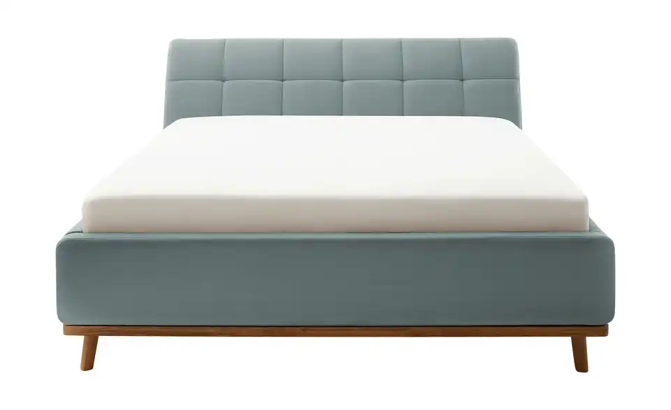 Polsterbettgestell Blau 160 cm