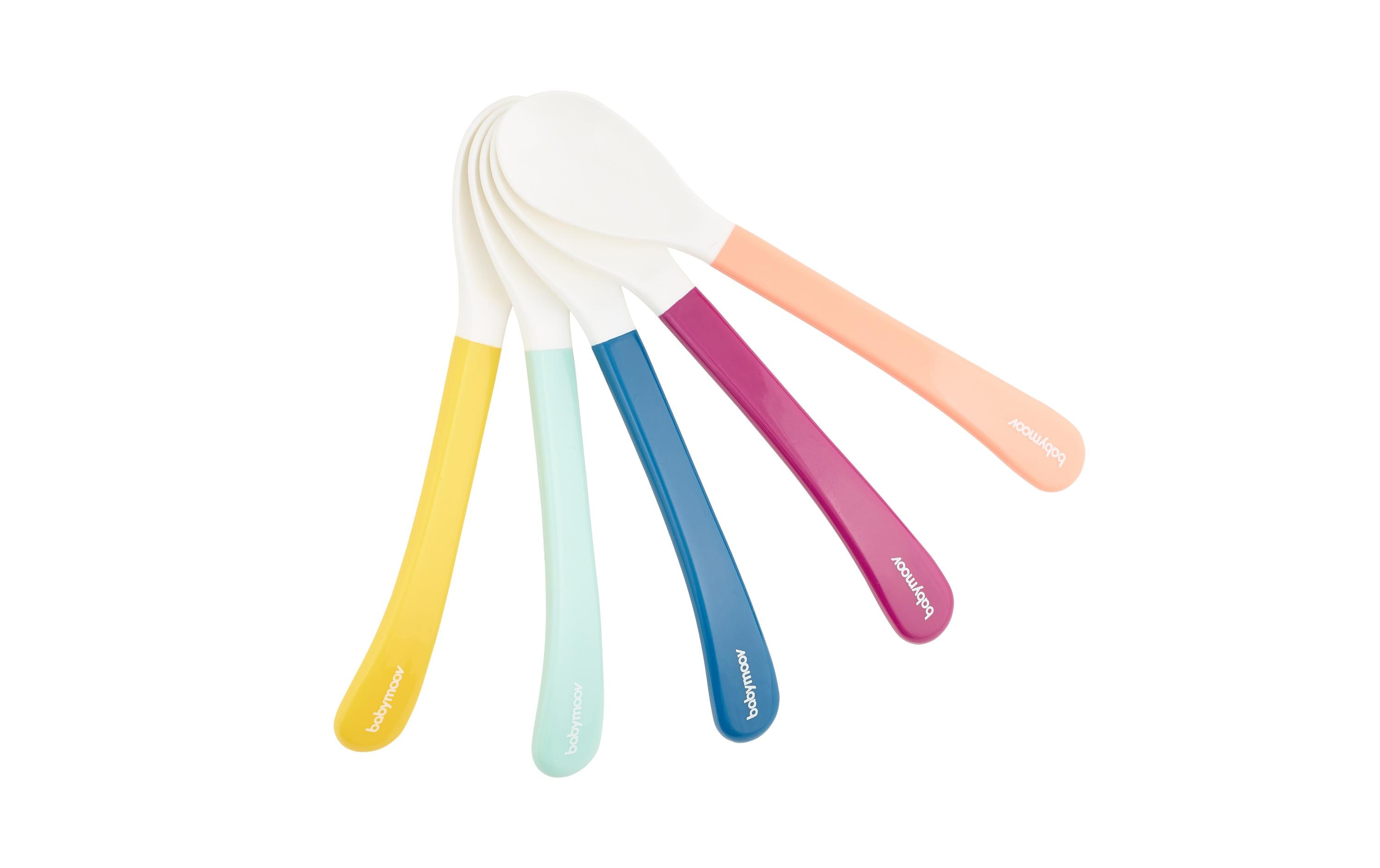 Babylöffel 5 Stück, BuntSilikonlöffel im 5er Set