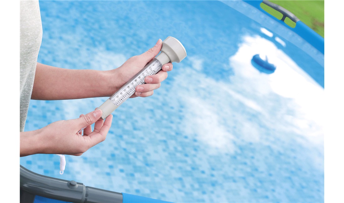 Termometer, flydende til pool Ass. farve