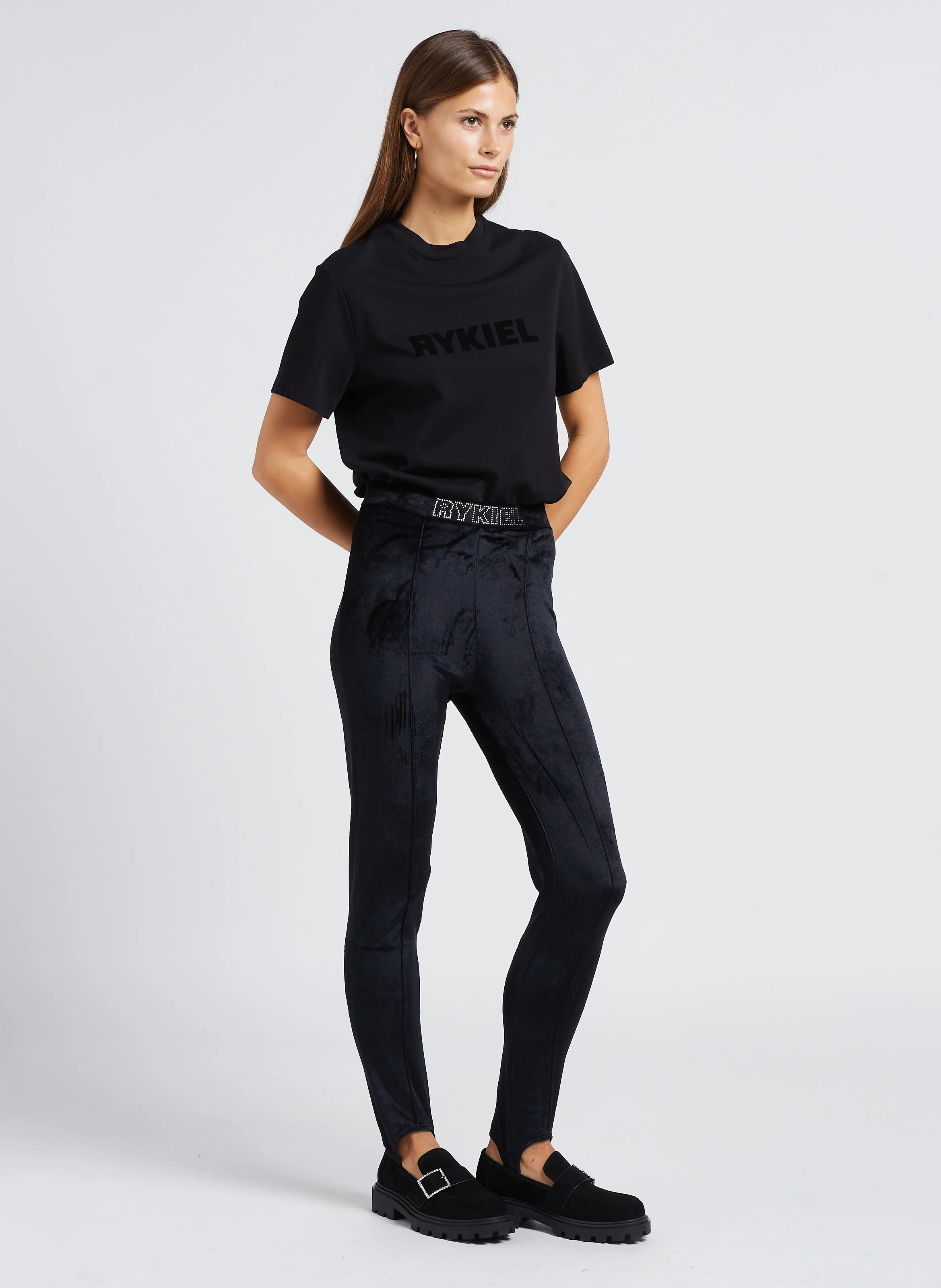 Tee-shirt col rond en coton | Noir