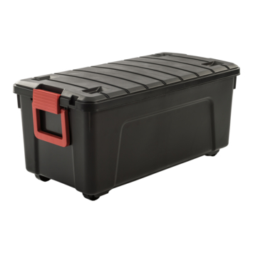 IRIS Store-It-All Opbergbox - 75L - Kunststof - Zwart - Set van 3