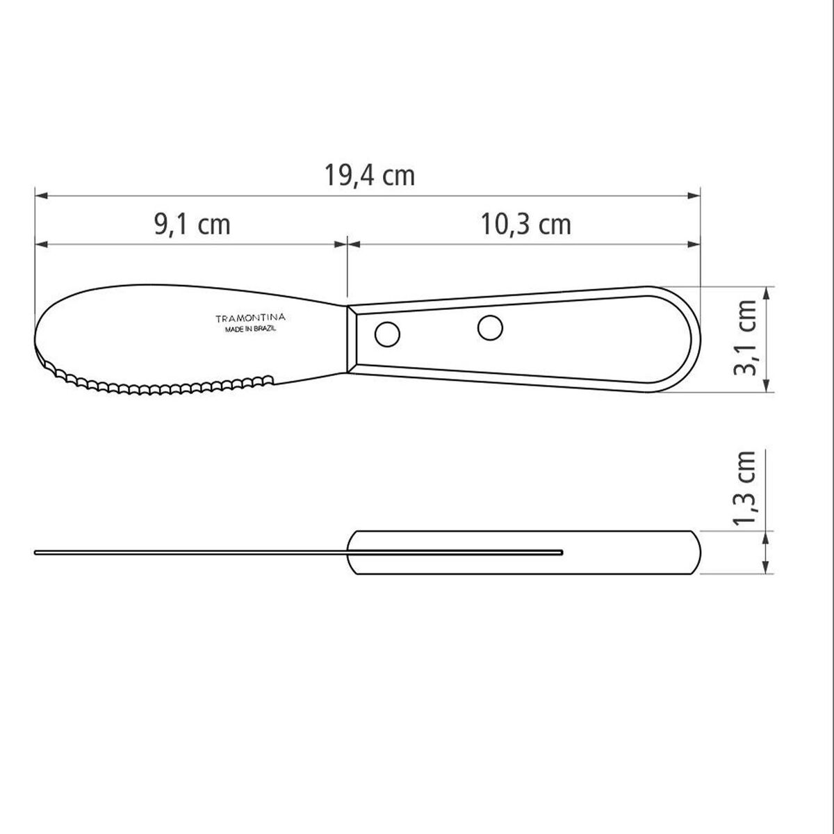 Smørkniv 19,5 cm