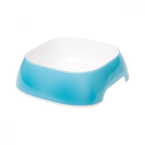 Comedouro Glam Dog, Azul/Branco
