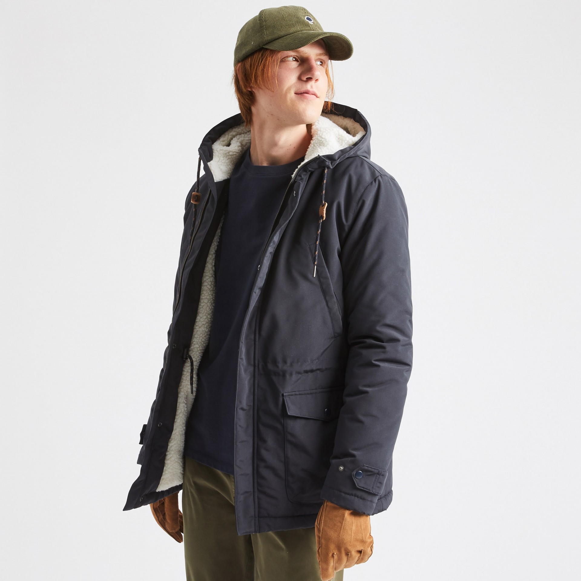 Parka bleu marine polyester recyclé - modèle Vernon