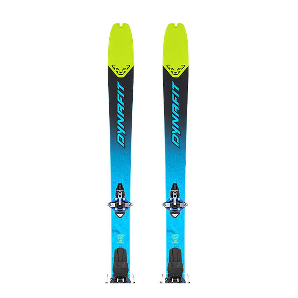 Dynafit SEVEN SUMMITS+ + RADICAL LONG TRAVEL - Pack skis randonné + Fixations + Peaux Homme lime yellow/black