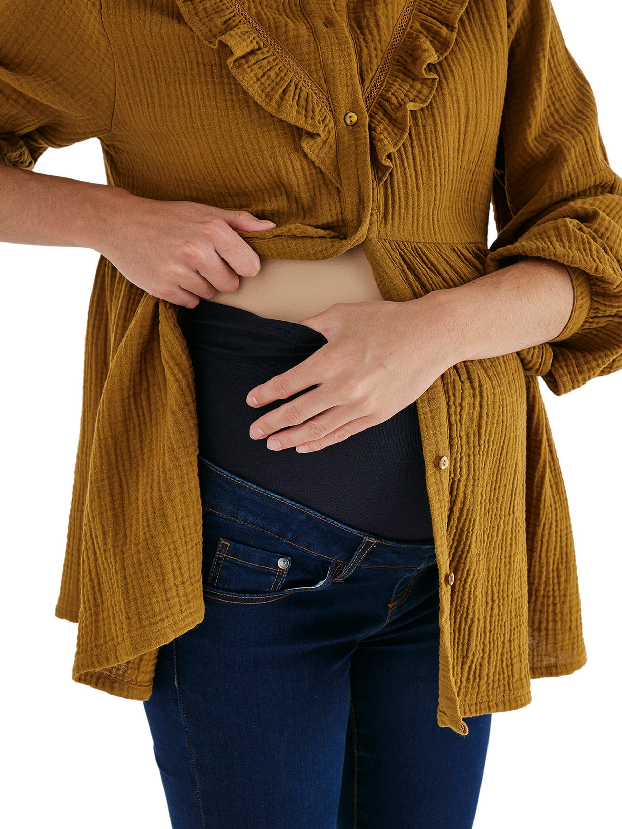 Vertbaudet Umstands-Jeans mit WATERLESS-Denim, Skinny-Fit BASIC dunkelblau