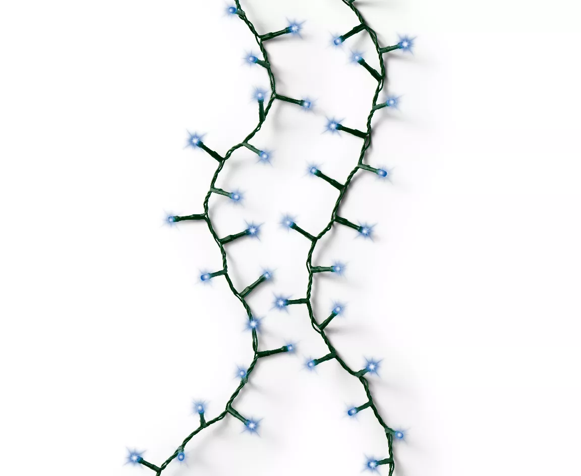 Guirlande lumineuse 11 m 500 LED câble vert Luxe Bleu