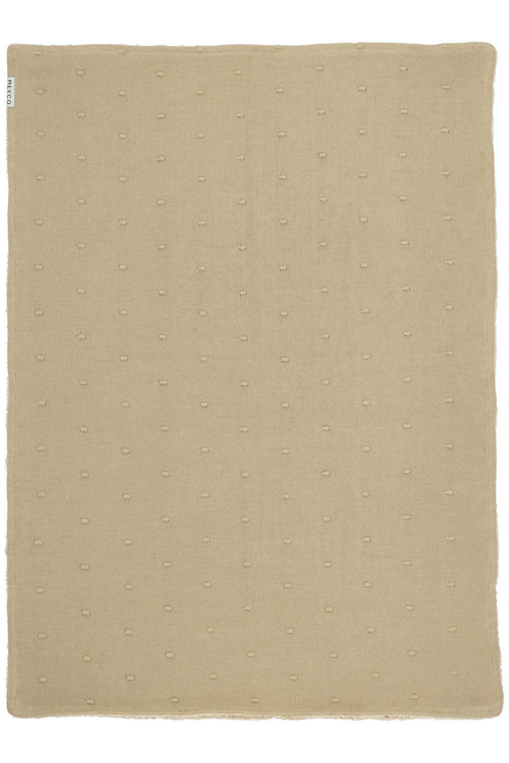 reversible baby ledikantdeken Mini Knots Teddy 100x150 cm Sand