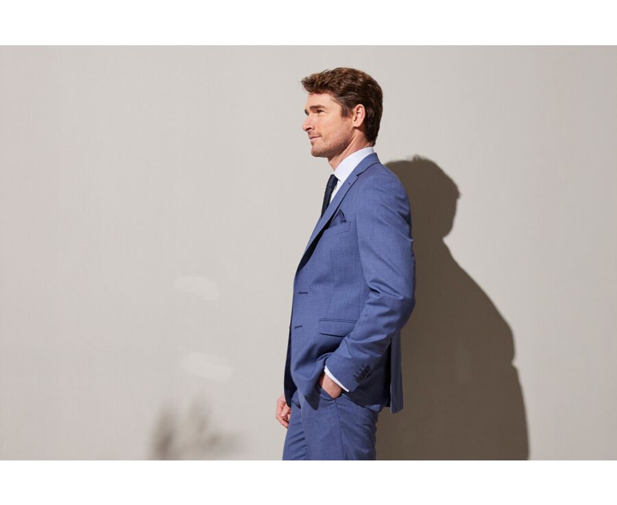 Veste de costume homme Bleu clair Chiné - LAZARE
