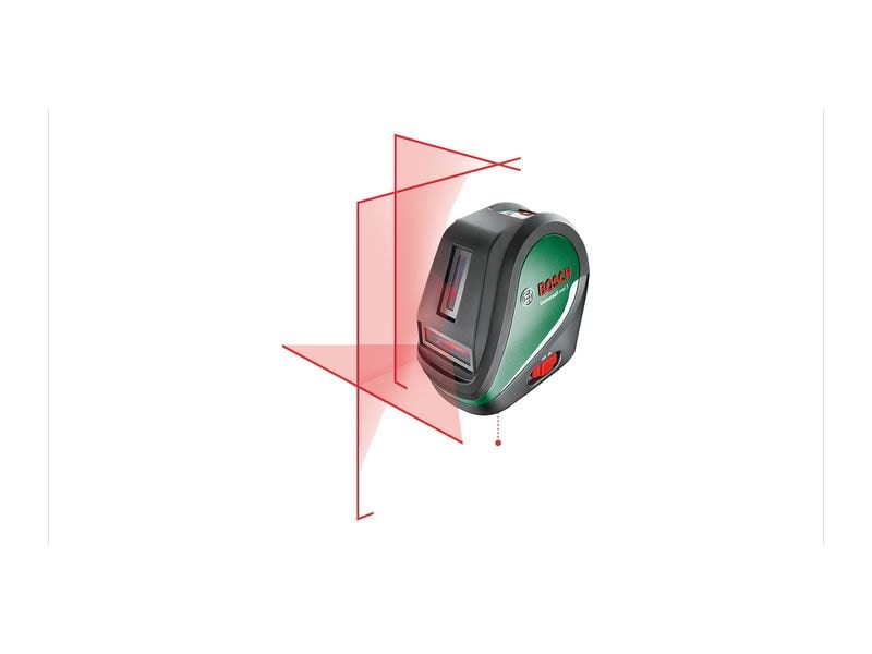 Bosch Kreuzlinien-Laser Universal Level 3 Maxi-Set Handlicher, anpassungsfähiger Laser-Entfernungsmesser mit drei nützlichen Aufsätzen