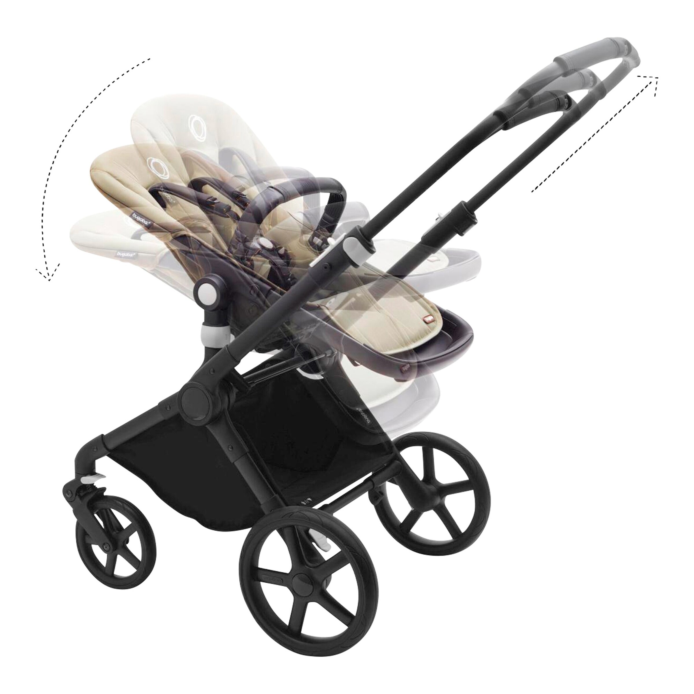 Bugaboo - Fox Cub Kombikinderwagen black / desert beige