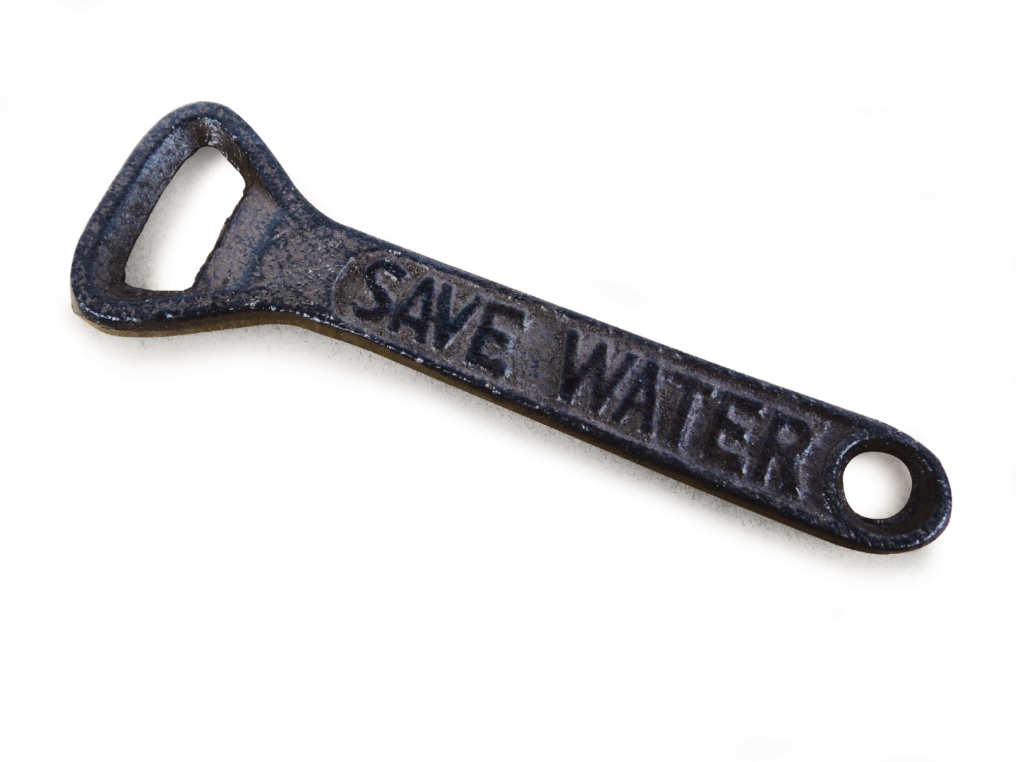Flaschenöffner 'Save Water', antik-braun, L 13 cm, B 4 cm zu 6,00