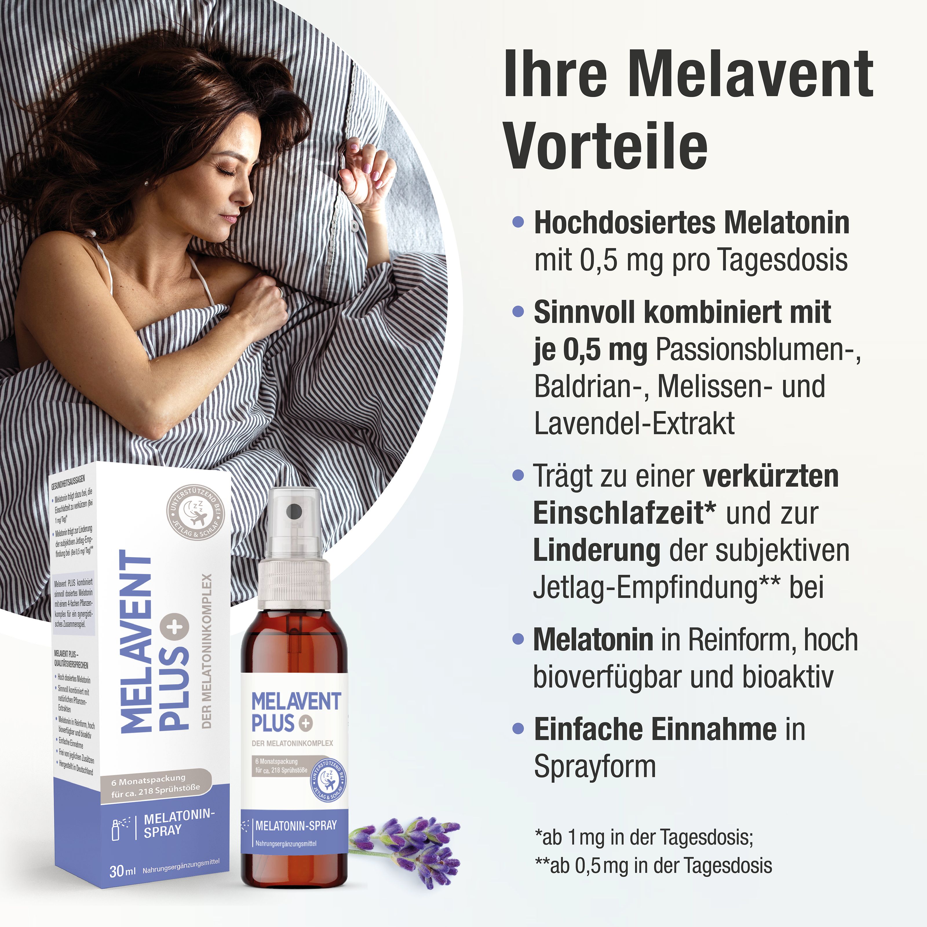 Melavent PLUS - Melatonin Einschlaf-Spray